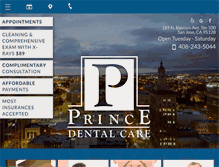 Tablet Screenshot of princedentalcare.com